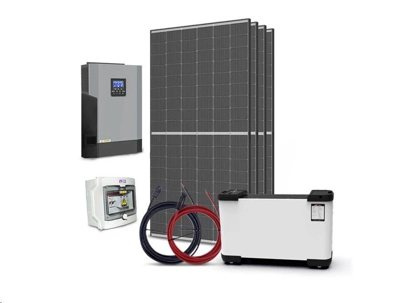 Solárna zostava ostrovná TRINA 1820Wp, LiFePO4 Solarfam 51,2V 142Ah 7,2KWh, menič 48V/230VAC 5500W