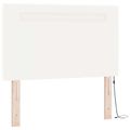 vidaXL Posteľ s pružinovým rámom Biela 100 x 200 cm Umelá koža