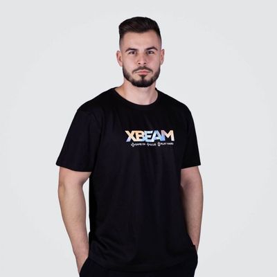 Tričko XBEAM Black - GymBeam, veľkosť S
