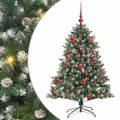 vidaXL Umelý vianočný stromček Zelená 150 cm PVC, plast a oceľ