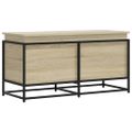 vidaXL Úložný box s vekom dub sonoma 100x40x51,5 cm kompozitné drevo