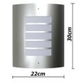 2 nástenné svietidlá, 60 W, nehrdzavejúca oceľ, vodeodolné
