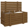 vidaXL Úložný box medovo-hnedý 91x40,5x42 cm masívna borovica