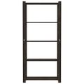 vidaXL Regál s 5 policami čierny 80x38x170 cm borovicový masív
