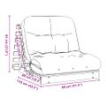 vidaXL Rozkl. futonová pohovka s matracom 80x206x11 cm impreg.borovica