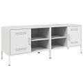 vidaXL TV skrinky 2 ks biele 68x39x50,5 cm oceľ