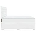vidaXL Boxspring posteľ s matracom biela 180x200 cm umelá koža