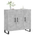vidaXL Komoda betónová sivá 90x34x80 cm kompozitné drevo