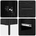 vidaXL Highboard 2 ks Čierny dub 69,5 x 34 x 180 cm Kompozitné drevo