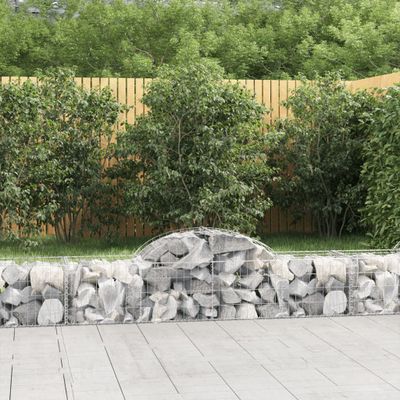 vidaXL Oblúkové gabionové koše 50 ks 200x50x40/60cm pozinkované železo