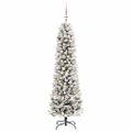 vidaXL Umelý vianočný stromček Biela 180 cm PVC, kov a plast