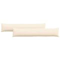 vidaXL Vankúše na pohovku 2 pcs Krémová 200 x 40 cm Kordúrová tkanina