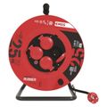 Predlužovací kábel EMOS P084251 PROFI na bubne 25 m / 4 zásuvky / čierny / guma / 230 V / 1,5 mm2