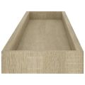 vidaXL Terasové nástenné police 2 ks dub 80x15x4 cm MDF