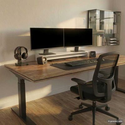 vidaXL Stojan na monitor, biely 100x24x13 cm, kompozitné drevo