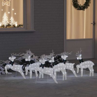 vidaXL LED Soby 6 pcs Strieborná látka
