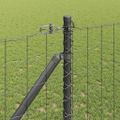 vidaXL Európsky plot s hrotmi 25 x 1,2 m PVC potiahnutá oceľ Sivá