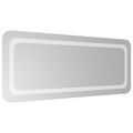 vidaXL Zrkadlo do kúpeľne s LED Priehľadná 100 x 40 cm tvrdené sklo