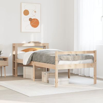 vidaXL Posteľný rám pre seniorov s čelom 90x190 cm borovicový masív