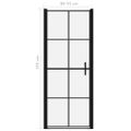 vidaXL Sprchové dvere čierne 91x195 cm tvrdené sklo