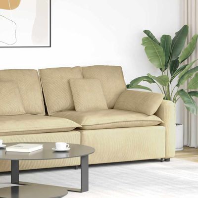 vidaXL Modulárna opierka na ruky s vankúšmi, sivozelená, 100 cm