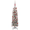 vidaXL Umelý vianočný stromček Zelená 120 cm PVC, oceľ a plast