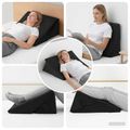 vidaXL Vankúš s klinom Čierna 55 x 55 x 26 cm Pamäťová pena