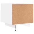vidaXL Nočné stolíky s LED svetlami 2 ks biele 40x39x37 cm