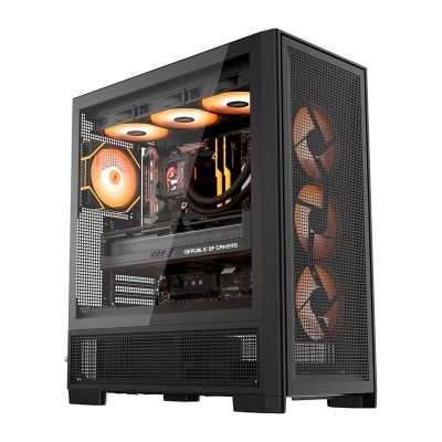 Počítačová skriňa DarkFlash AIRNOVA (čierna) + 3 ventilátory