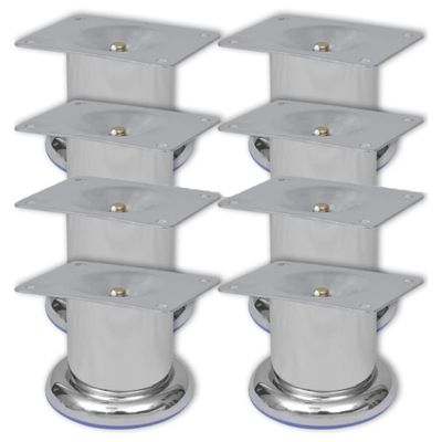 vidaXL Okrúhle nohy na pohovku 8 ks 60 mm chrómové