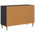vidaXL Servírovacia skriňa Čierna 89 x 34,5 x 60 cm Kompozitné drevo