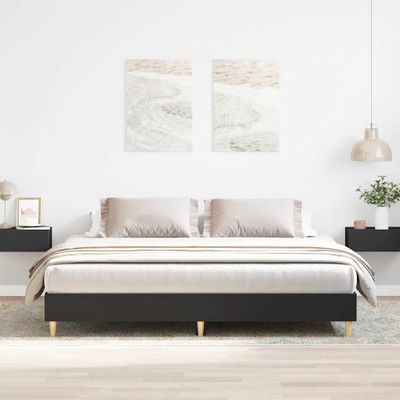 vidaXL Posteľný rám bez matraca Čierna 180x200cm kompozitné drevo