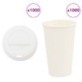 vidaXL papierové šálky na kávu s viečkom 1000 ks 16oz 400ml