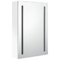 vidaXL LED kúpeľňová zrkadlová skrinka žiarivá biela 50x13x70 cm