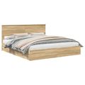 vidaXL Úložná posteľ Sonoma dub 180 x 200 cm Kompozitné drevo