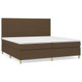 vidaXL Boxspring posteľ s matracom tmavohnedá 200x200 cm látka