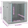vidaXL Sieťový kabinet s úložiskom Sivá 53 x 60 x 60 cm Oceľ