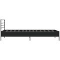 vidaXL Posteľný rám čierny 75x190 cm kompozitné drevo a kov