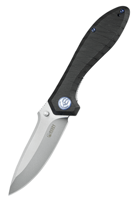 Kubey KB314P Ruckus Flame vreckový nôž 8,4 cm, tmavá, titán