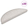 vidaXL Schodové rohože samolepiace sisalové 30 ks 56x17x3 cm platinové