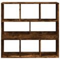 vidaXL Deliaca stena dymový dub 100x33x94,5 cm kompozitné drevo