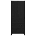 vidaXL Highboard Čierny dub 69,5 x 34 x 180 cm Kompozitné drevo
