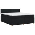 vidaXL Posteľ boxspring s matracom Čierna 160 x 200 cm Látka