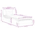vidaXL Posteľ s matracom Hvar sivá 90x200 cm umelá koža