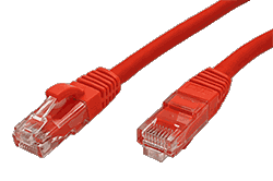UTP patchkabel kat. 6, LSOH, červený, 2m