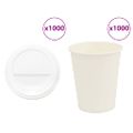 vidaXL papierové šálky na kávu s viečkom 1000 ks 8oz 200ml