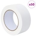 vidaXL Pásky na maliarske maskovanie 50 ks Biela 50 mm x 50 m Papier