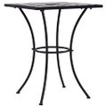 vidaXL Mozaikový bistro stolík, čierno biely 60 cm, keramika