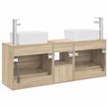 vidaXL Set kabinetov do kúpeľne 3 ks Dub sonoma 53 x 34,5 x 63 cm