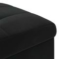 vidaXL Ottoman s Úložným Priestorom Čierny 40 x 40 x 45 cm Zamat